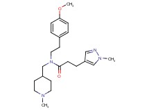 N-[2-(4-methoxyphenyl)ethyl]-N-[(1-methyl-4-piperidinyl)methyl]-3-(1-methyl-1H-pyrazol-4-yl)propanamide