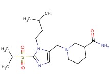 1-{[2-(isopropylsulfonyl)-1-(3-methylbutyl)-1H-imidazol-5-yl]methyl}-3-piperidinecarboxamide