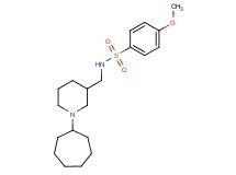 N-[(1-cycloheptyl-3-piperidinyl)methyl]-4-methoxybenzenesulfonamide