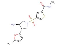 4-{[(3R*,4S*)-3-amino-4-(5-methyl-2-furyl)pyrrolidin-1-yl]sulfonyl}-N-methylthiophene-2-carboxamide