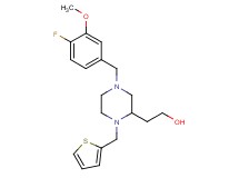 2-[4-(4-fluoro-3-methoxybenzyl)-1-(2-thienylmethyl)-2-piperazinyl]ethanol