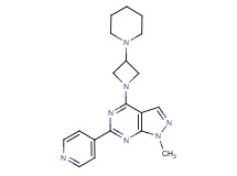 1-methyl-4-[3-(1-piperidinyl)-1-azetidinyl]-6-(4-pyridinyl)-1H-pyrazolo[3,4-d]pyrimidine