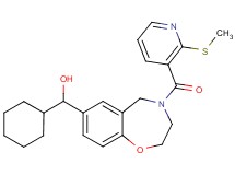 cyclohexyl(4-{[2-(methylthio)-3-pyridinyl]carbonyl}-2,3,4,5-tetrahydro-1,4-benzoxazepin-7-yl)methanol