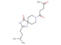 2-(3-methylbutyl)-8-(4-oxopentanoyl)-1,3,8-triazaspiro[4.5]dec-1-en-4-one