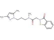 N-[3-(3,5-dimethyl-1H-pyrazol-1-yl)propyl]-N-methyl-2-(3-oxo-1,2-benzisothiazol-2(3H)-yl)acetamide