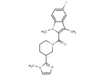 5-fluoro-1,3-dimethyl-2-{[3-(1-methyl-1H-imidazol-2-yl)piperidin-1-yl]carbonyl}-1H-indole