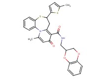 N-(2,3-dihydro-1,4-benzodioxin-2-ylmethyl)-11-methyl-6-(5-methyl-2-thienyl)-9-oxo-7,9-dihydro-6H-pyrido[2,1-d][1,5]benzothiazepine-8-carboxamide