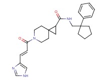 6-[(2E)-3-(1H-imidazol-4-yl)-2-propenoyl]-N-[(1-phenylcyclopentyl)methyl]-6-azaspiro[2.5]octane-1-carboxamide