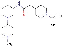2-(1-isopropyl-4-piperidinyl)-N-(1'-methyl-1,4'-bipiperidin-3-yl)acetamide
