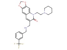 5-[2-(1-piperidinyl)ethyl]-7-({[3-(trifluoromethyl)benzyl]amino}methyl)[1,3]dioxolo[4,5-g]quinolin-6(5H)-one