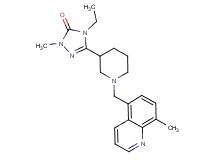 4-ethyl-2-methyl-5-{1-[(8-methylquinolin-5-yl)methyl]piperidin-3-yl}-2,4-dihydro-3H-1,2,4-triazol-3-one