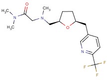 N~1~,N~1~,N~2~-trimethyl-N~2~-[((2R*,5S*)-5-{[6-(trifluoromethyl)pyridin-3-yl]methyl}tetrahydrofuran-2-yl)methyl]glycinamide