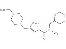 5-[(4-ethylpiperazin-1-yl)methyl]-N-methyl-N-(tetrahydro-2H-pyran-2-ylmethyl)isoxazole-3-carboxamide