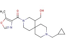 {9-(cyclopropylmethyl)-3-[(5-methyl-1,3-oxazol-4-yl)carbonyl]-3,9-diazaspiro[5.5]undec-1-yl}methanol