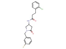 3-(2-chlorophenyl)-N-[1-(3-fluorobenzyl)-5-oxopyrrolidin-3-yl]propanamide