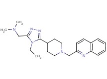 ({4-ethyl-5-[1-(quinolin-2-ylmethyl)piperidin-4-yl]-4H-1,2,4-triazol-3-yl}methyl)dimethylamine