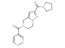 5-(pyridazin-4-ylcarbonyl)-2-(pyrrolidin-1-ylcarbonyl)-4,5,6,7-tetrahydropyrazolo[1,5-a]pyrazine