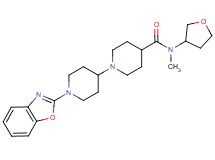 1'-(1,3-benzoxazol-2-yl)-N-methyl-N-(tetrahydro-3-furanyl)-1,4'-bipiperidine-4-carboxamide
