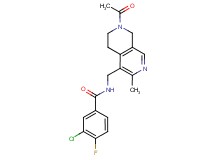 N-[(7-acetyl-3-methyl-5,6,7,8-tetrahydro-2,7-naphthyridin-4-yl)methyl]-3-chloro-4-fluorobenzamide