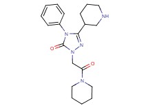 2-[2-oxo-2-(1-piperidinyl)ethyl]-4-phenyl-5-(3-piperidinyl)-2,4-dihydro-3H-1,2,4-triazol-3-one hydrochloride