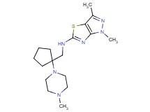1,3-dimethyl-N-{[1-(4-methylpiperazin-1-yl)cyclopentyl]methyl}-1H-pyrazolo[3,4-d][1,3]thiazol-5-amine