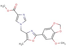 methyl 1-{[2-(7-methoxy-1,3-benzodioxol-5-yl)-5-methyl-1,3-oxazol-4-yl]methyl}-1H-imidazole-4-carboxylate