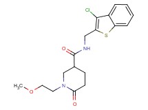 N-[(3-chloro-1-benzothien-2-yl)methyl]-1-(2-methoxyethyl)-6-oxo-3-piperidinecarboxamide