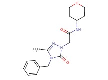 2-(4-benzyl-3-methyl-5-oxo-4,5-dihydro-1H-1,2,4-triazol-1-yl)-N-(tetrahydro-2H-pyran-4-yl)acetamide