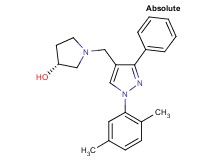 (3R)-1-{[1-(2,5-dimethylphenyl)-3-phenyl-1H-pyrazol-4-yl]methyl}-3-pyrrolidinol