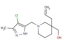 {3-allyl-1-[(4-chloro-3-methyl-1H-pyrazol-5-yl)methyl]-3-piperidinyl}methanol