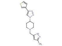 1-[(3-methyl-1H-pyrazol-5-yl)methyl]-4-[4-(3-thienyl)-1H-1,2,3-triazol-1-yl]piperidine trifluoroacetate