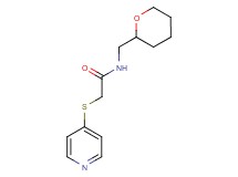 2-(pyridin-4-ylthio)-N-(tetrahydro-2H-pyran-2-ylmethyl)acetamide