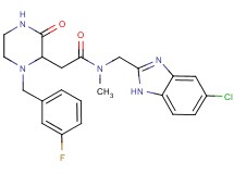N-[(5-chloro-1H-benzimidazol-2-yl)methyl]-2-[1-(3-fluorobenzyl)-3-oxo-2-piperazinyl]-N-methylacetamide