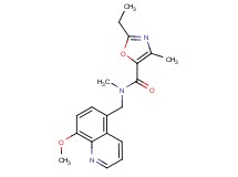 2-ethyl-N-[(8-methoxyquinolin-5-yl)methyl]-N,4-dimethyl-1,3-oxazole-5-carboxamide