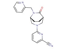 6-[(1S*,5R*)-7-oxo-6-(2-pyridinylmethyl)-3,6-diazabicyclo[3.2.2]non-3-yl]-2-pyridinecarbonitrile
