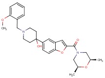 4-(2-{[(2R*,6S*)-2,6-dimethyl-4-morpholinyl]carbonyl}-1-benzofuran-5-yl)-1-(2-methoxybenzyl)-4-piperidinol