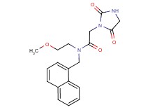 2-(2,5-dioxo-1-imidazolidinyl)-N-(2-methoxyethyl)-N-(1-naphthylmethyl)acetamide