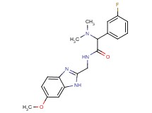 2-(dimethylamino)-2-(3-fluorophenyl)-N-[(6-methoxy-1H-benzimidazol-2-yl)methyl]acetamide