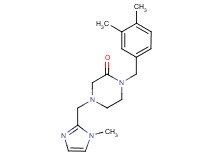 1-(3,4-dimethylbenzyl)-4-[(1-methyl-1H-imidazol-2-yl)methyl]-2-piperazinone