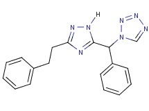 1-{phenyl[3-(2-phenylethyl)-1H-1,2,4-triazol-5-yl]methyl}-1H-tetrazole