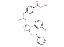 methyl 4-{[({4-(3-chlorophenyl)-5-[(4-pyridinylmethyl)thio]-4H-1,2,4-triazol-3-yl}methyl)(methyl)amino]methyl}benzoate