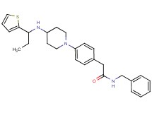 N-benzyl-2-[4-(4-{[1-(2-thienyl)propyl]amino}-1-piperidinyl)phenyl]acetamide