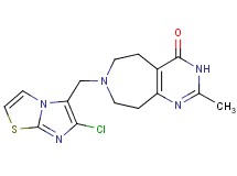 7-[(6-chloroimidazo[2,1-b][1,3]thiazol-5-yl)methyl]-2-methyl-3,5,6,7,8,9-hexahydro-4H-pyrimido[4,5-d]azepin-4-one
