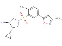 (3R*,4S*)-4-cyclopropyl-1-{[2-methyl-5-(3-methylisoxazol-5-yl)phenyl]sulfonyl}pyrrolidin-3-amine