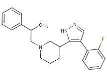 3-[4-(2-fluorophenyl)-1H-pyrazol-5-yl]-1-(2-phenylpropyl)piperidine
