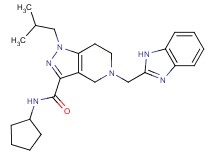 5-(1H-benzimidazol-2-ylmethyl)-N-cyclopentyl-1-isobutyl-4,5,6,7-tetrahydro-1H-pyrazolo[4,3-c]pyridine-3-carboxamide