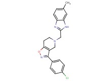 3-(4-chlorophenyl)-5-[(6-methyl-1H-benzimidazol-2-yl)methyl]-4,5,6,7-tetrahydroisoxazolo[4,5-c]pyridine