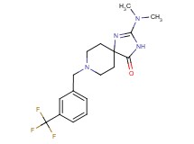 2-(dimethylamino)-8-[3-(trifluoromethyl)benzyl]-1,3,8-triazaspiro[4.5]dec-1-en-4-one