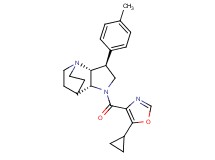 (2R*,3S*,6R*)-5-[(5-cyclopropyl-1,3-oxazol-4-yl)carbonyl]-3-(4-methylphenyl)-1,5-diazatricyclo[5.2.2.0~2,6~]undecane