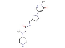 N~2~-methyl-N~1~-{[1-(1-methyl-6-oxo-1,6-dihydro-4-pyridazinyl)-3-pyrrolidinyl]methyl}-N~2~-4-piperidinylglycinamide dihydrochloride